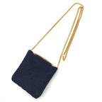 Chanel Mini Quilted Cotton Chain Bag Navy — view 4