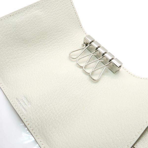 Hermes Bearn Key Case 4 Series Chevre White — view 5