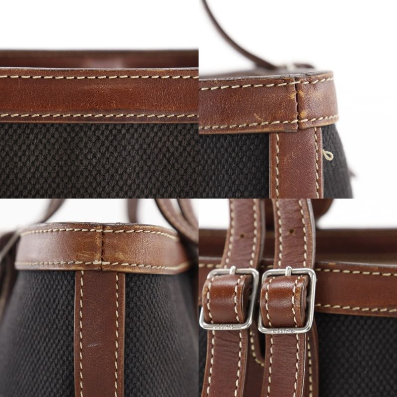 Celine Logo Canvas Black Tote Bag — view 7
