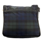Prada Tessuto Triangle Logo Plate Checked Green Blue Black Silver Hardware — view 2