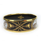 Hermes Bracelet Emile GM Metal Cloisonne Multicolor Gold Black Horse Jewelry — view 3
