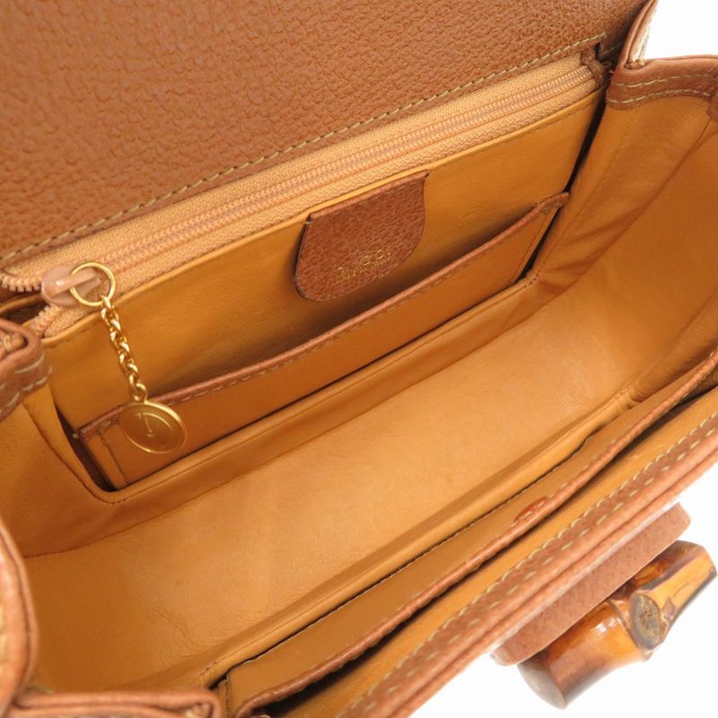 Gucci Bamboo Leather Brown Gold Hardware 000 2046 0188 2-Way Handbag 0271 — view 5