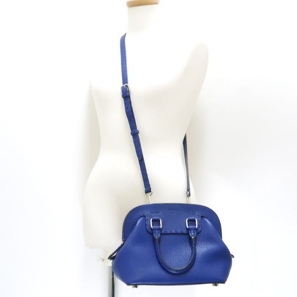 Fendi Selleria 8 Bn258 Mini Adele 2-Way Bag Leather Blue — view 3