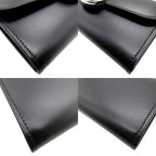 Gucci Minijohn Double Leather Black Bifold Long Wallet 0140 — view 9