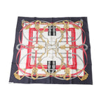 Hermes Carre 90 Large Keynote Crano Manege Scarf Navy — view 2