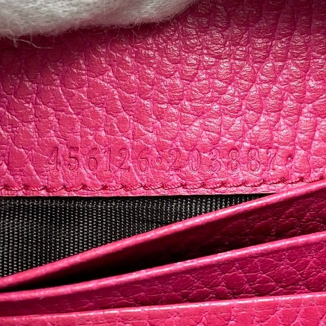 Gucci Bifold Wallet Pink GG Marmont — view 3