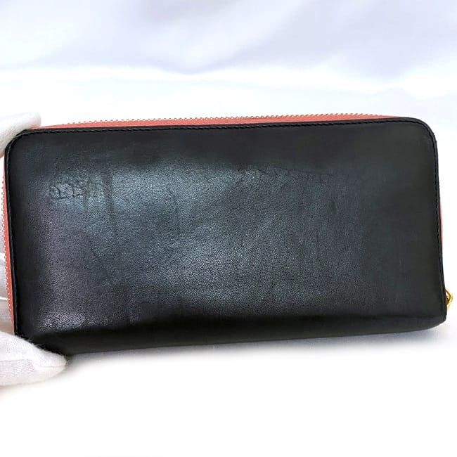 Loewe Round Zipper Long Wallet Black Pink Anagram — view 8