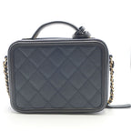 Chanel CC Filigree Vanity Chain Shoulder Bag Navy — view 2
