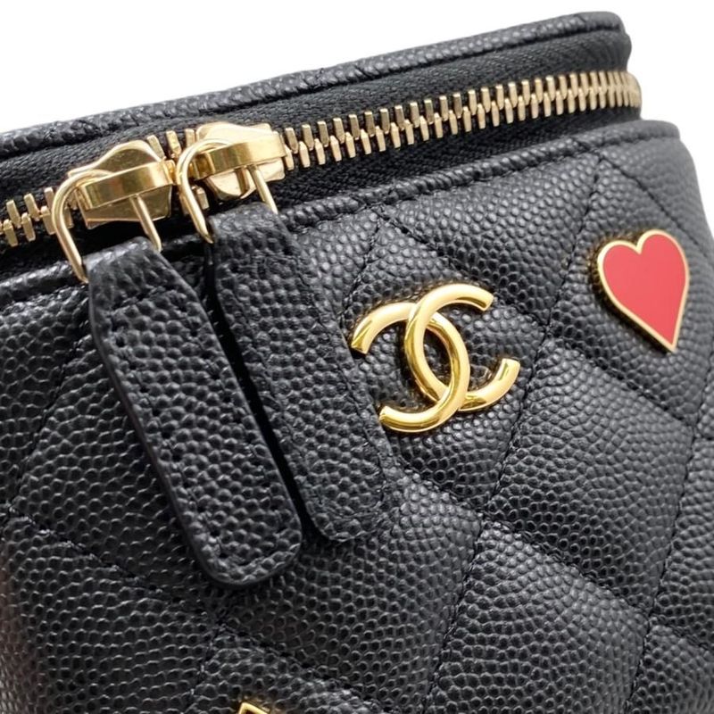 Chanel Shoulder Bag Small Vanity Ap3078 Quilted Caviar Leather — view 6