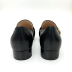 Gucci Double G Loafers Leather Shoes Black Gold GG Marmont — view 5