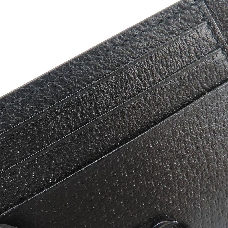Gucci Card Case Double G Leather Black Small Everyday Use Men — view 7