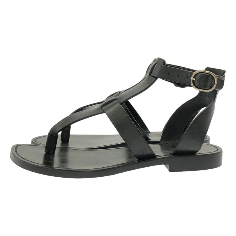 Celine Ankle Strap Flat Sandals 36 Black — view 2