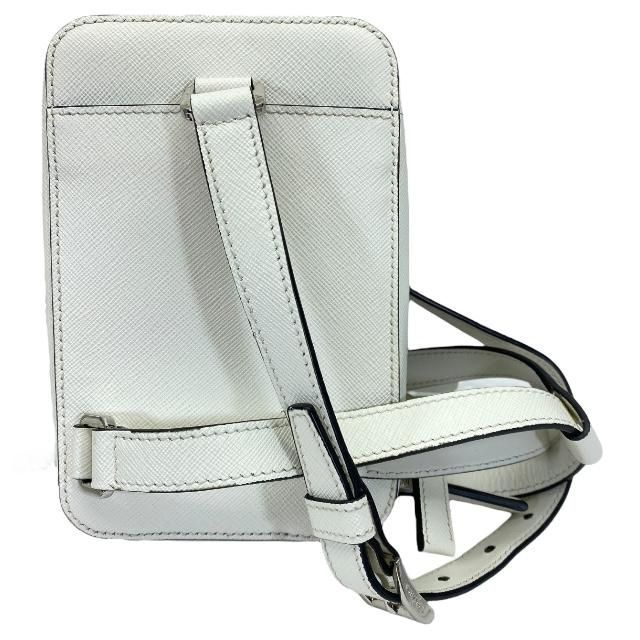 Prada 2 Vz039 Shoulder Bag Body Mini Triangle Logo Leather White — view 3