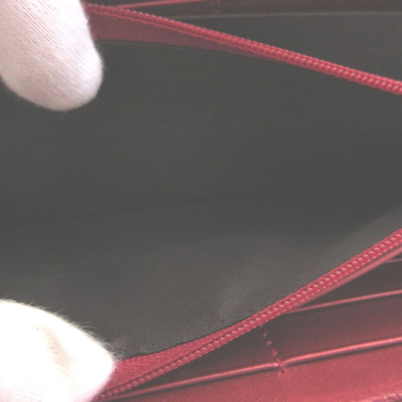 Gucci Heart Interlocking Leather Red Round Zipper Long Wallet 1346 — view 6