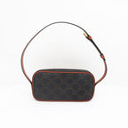 Celine Mini Camera Triomphe Shoulder Bag Pouch Brown Multicolor — view 3