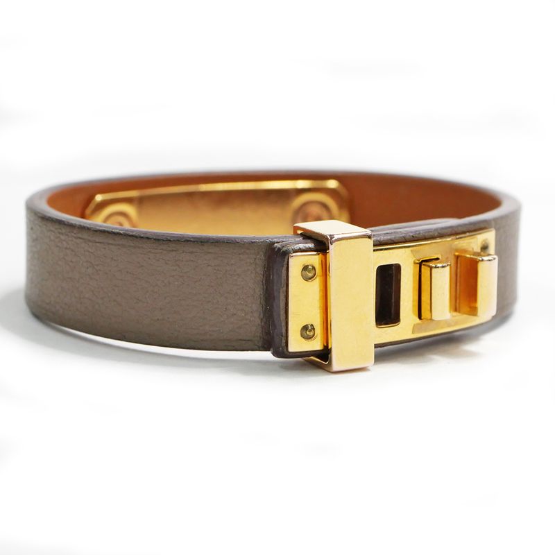 Hermes As de Coeur Bracelet Etoupe Gold Hardware Voswift — view 3