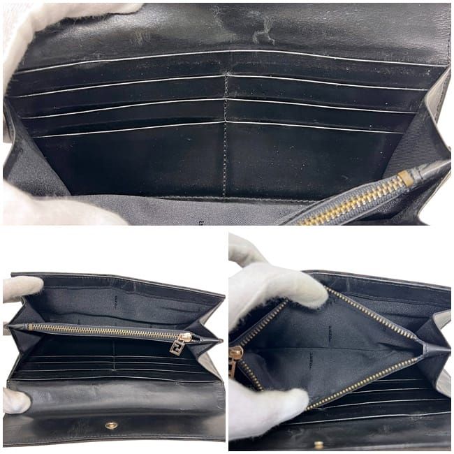 Fendi Foldable Long Wallet Brown Zucchino 8 M0025 — view 3