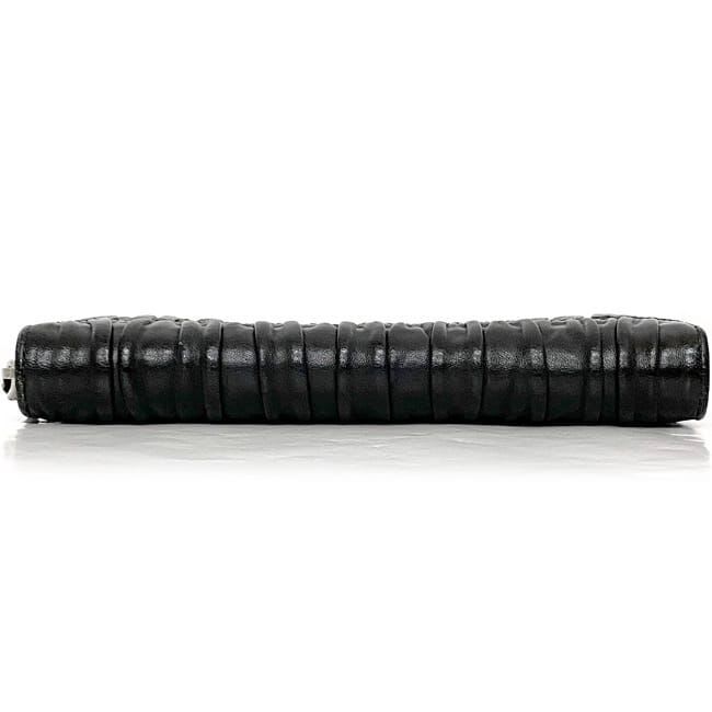 Prada Round Zipper Long Wallet Black 1 M0506 — view 2