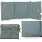 Christian Dior Trifold Wallet Gray Lady Cannage — view 2