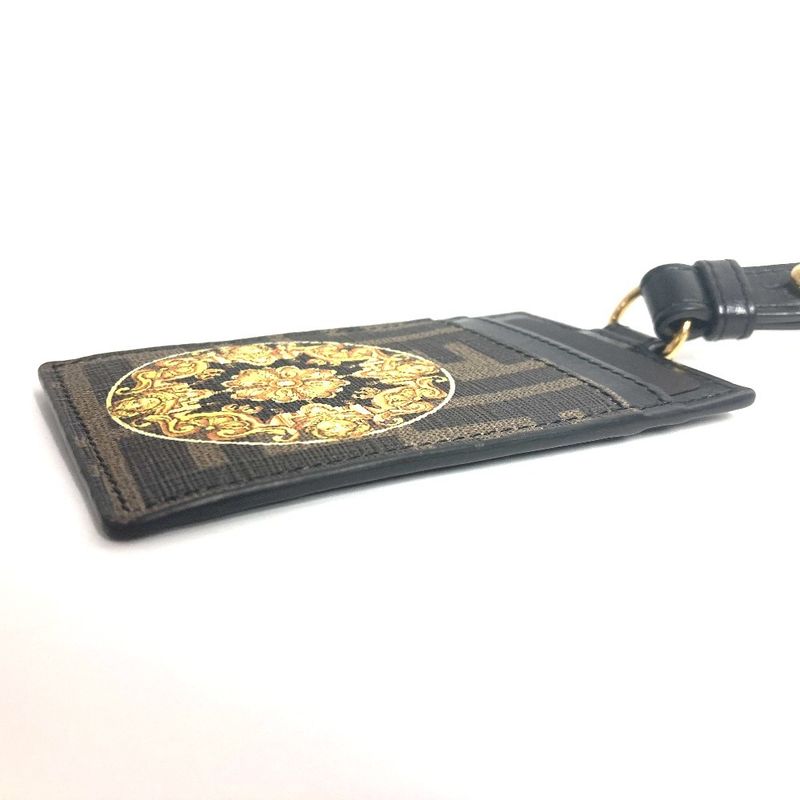 Fendi Card Case Logo Fendace Zucca Brown — view 3