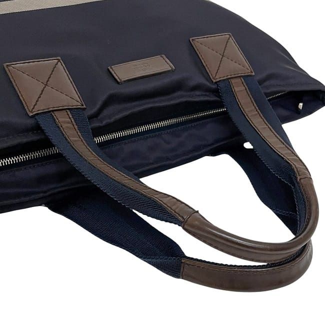 Gucci Tote Bag Navy Diamante Nylon — view 8