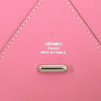 Hermes Pochette Bianca Leather Silver Hardware Pink Pouch 1083 — view 8