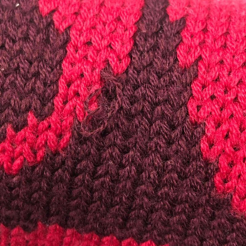 Louis Vuitton Echarpe Grand Floor Wool Fringe Scarf Red — view 4