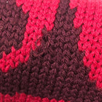 Louis Vuitton Echarpe Grand Floor Wool Fringe Scarf Red — view 4