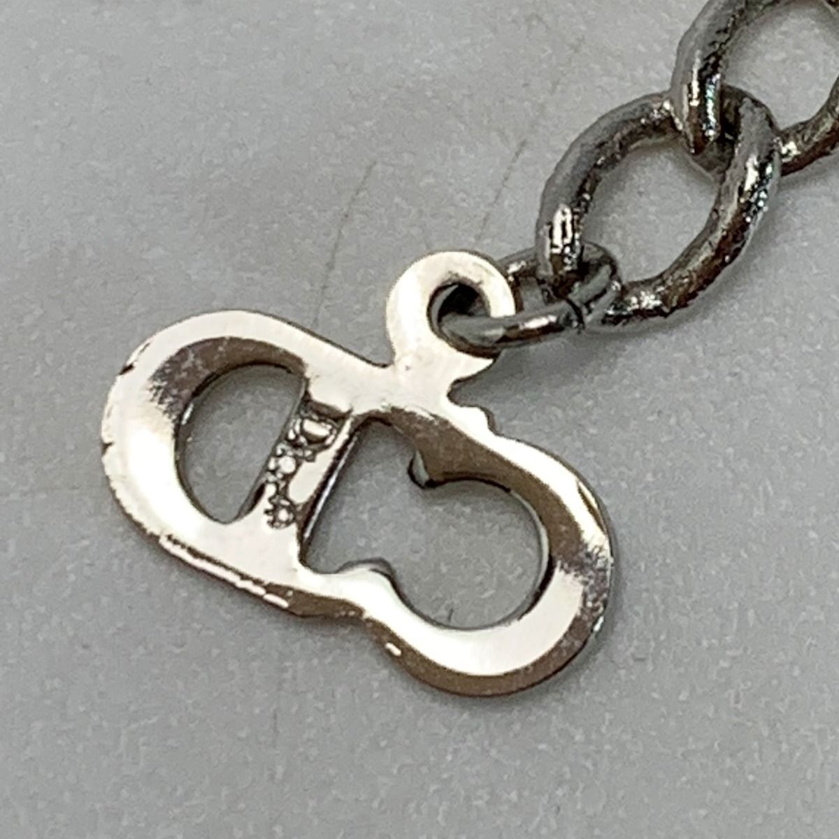 Christian Dior CD Logo Vintage Silver Necklace — view 7