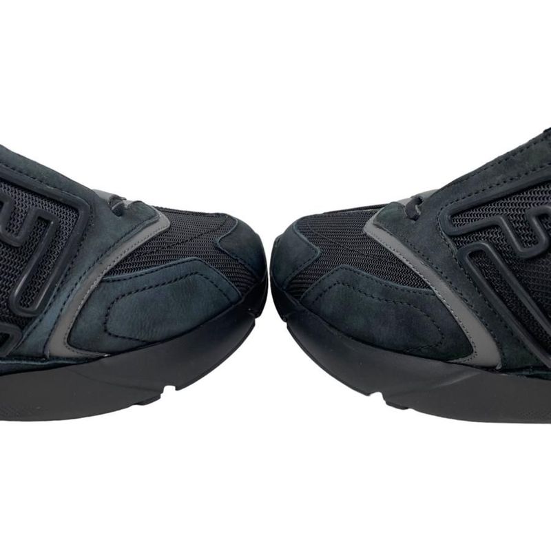Fendi Sneakers 7 E1555 6 Size FF Logo Rubber Mesh Black — view 7
