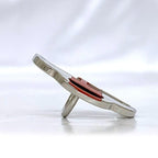 Hermes Scarf Ring Mini Buckle Boucle Silver Red — view 4
