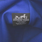 Hermes Flat Pouch MM Canvas Blue 0275 — view 4