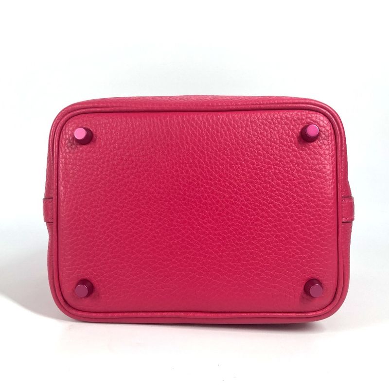 Hermes Handbag Picotin Lock PM 18 Taurillon Clemence Rose — view 6