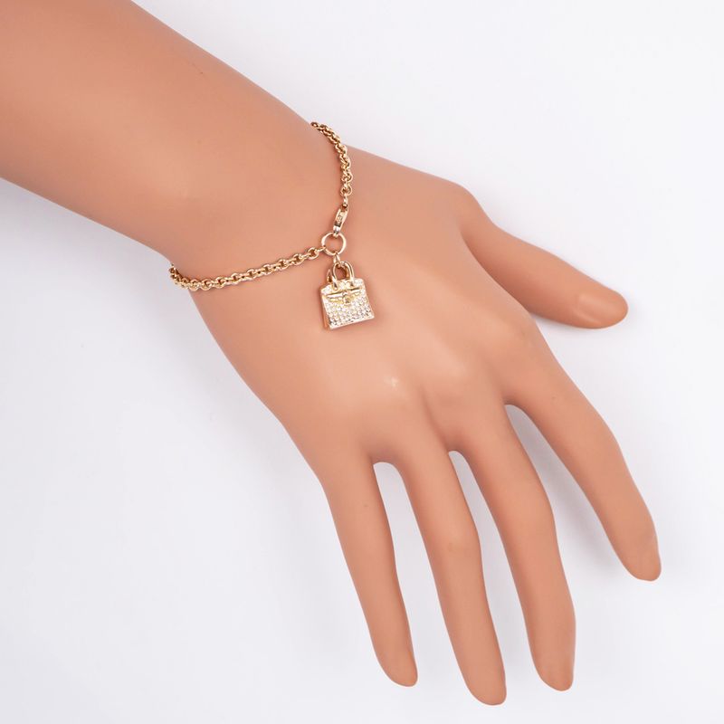 Hermes Bracelet Amulet Birkin SH 750 PG 18K Gold Diamond 0.44 CT 15 cm — view 9