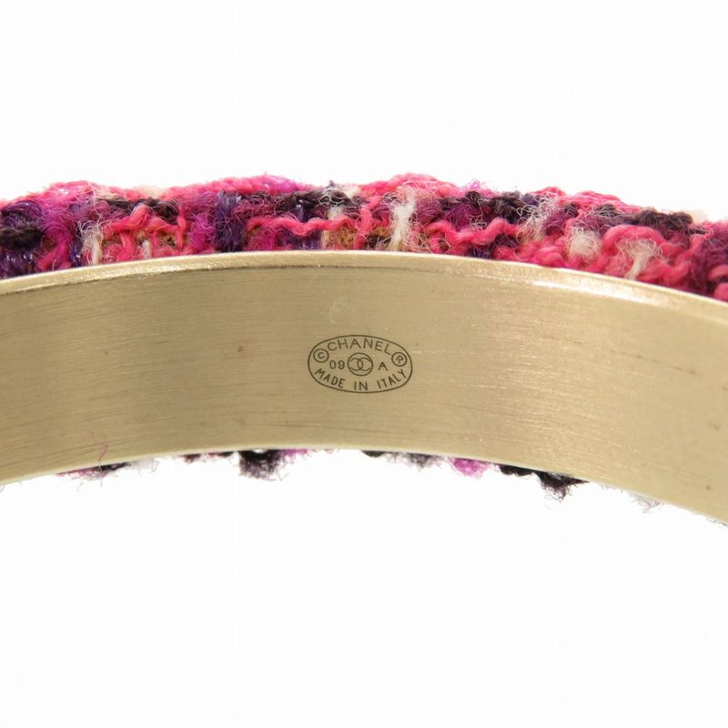 Chanel Coco Mark 09 a Tweed Purple Pink Bangle 0790 — view 7