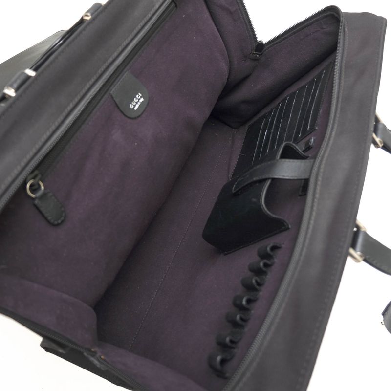 Gucci Bags Briefcase Business Bag Men Leather Black Flap Style — view 8