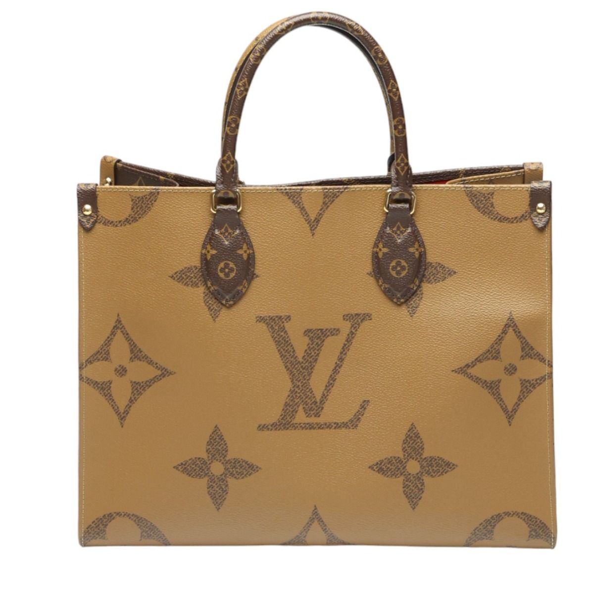 Louis Vuitton Monogram Tote On The Go MM Bag Brown — view 3