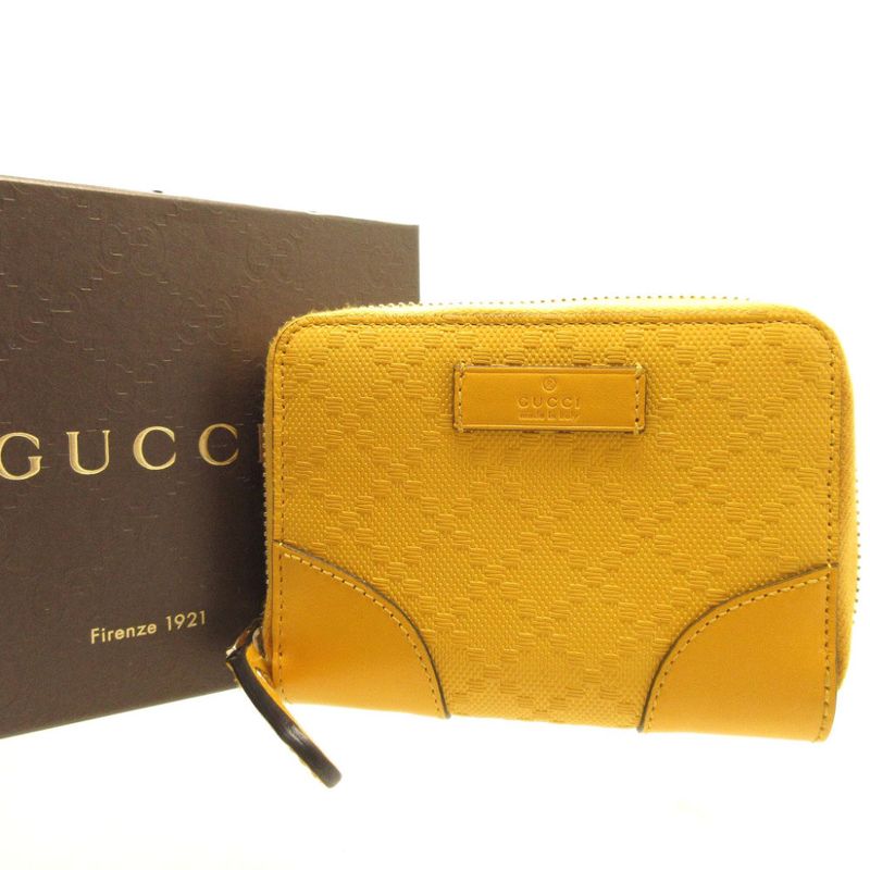 Gucci Tiamante Leather Yellow Coin Case Card 0069 — view 3