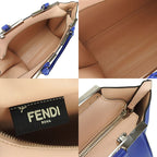 Fendi Handbag Trois Jour 8 Bh279 Leather Blue Silver Hardware 2-Way — view 6