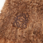 Loewe Scarf Anagram Logo Embroidery Shawl Fur Mohair — view 5