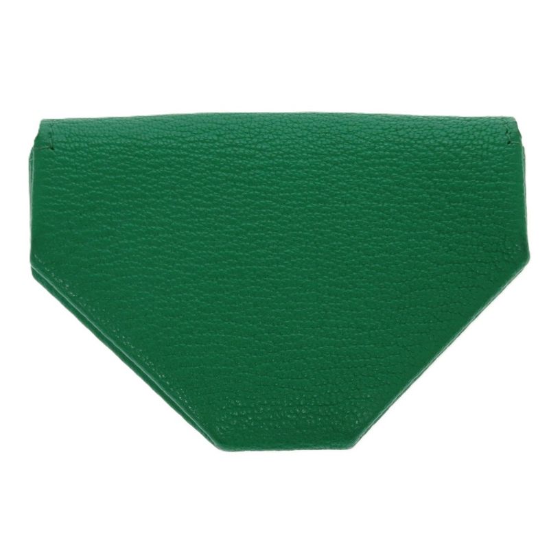 Hermes le Van Cattle Chevre Mint Stamped Z 1921 Green Coin Case — view 2