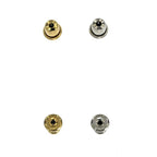 Fendi Zucca FF Logo Earrings Gold Color Silver Rhinestone — view 8