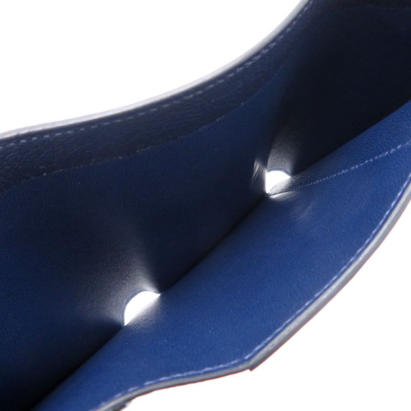Hermes Trifold Chevre Navy Wallet — view 7
