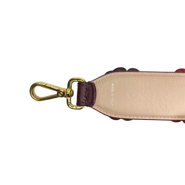 Fendi Strap You Shoulder Small Flower Motif Studded Leather Purple — view 5