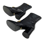 Gucci Boots Short Shoes Chain Belt Leather Black — view 7