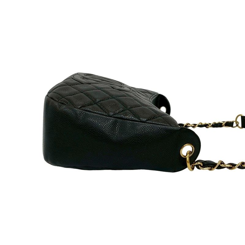 Chanel Quilted Caviar Leather Semi-one Shoulder Bag Handbag — view 7