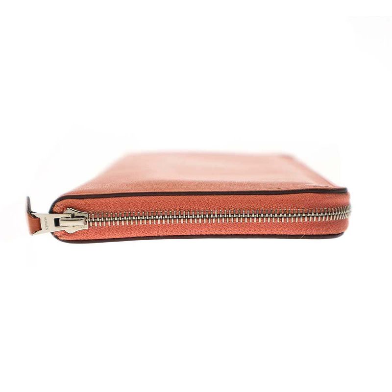 Hermes Azap Classic Round Zip Wallet Peach — view 3