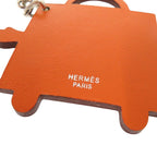 Hermes Kerry Doll Vota Delacto Silver 925 Orange Key Holder Charm 0937 — view 3