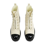 Chanel Shorts Faux Pearl White Black Size 38 C Shoes — view 7