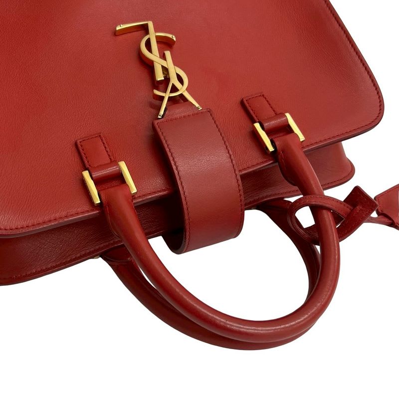 Saint Laurent Paris Baby Cabas YSL Logo Hardware Leather 2-Way Handbag — view 5